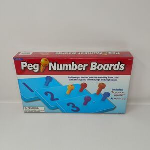 LAKESHORE LEARNING Peg Number Boards Learning Set Factory‎ Sealed NEW